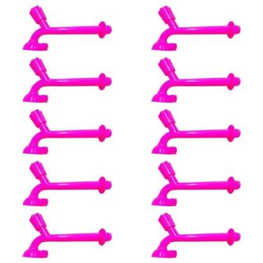 Imagem de Kit 10 Torneira De Pia 3/4 17cm Prime Rosa - Lavatorio Banheiro - Taiv