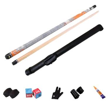 Imagem de Barra de Bilhar 1/2 em Madeira de Maple Canadense para Taco de Sinuca Profissional, Comprimento 147cm (58in) (C Tacos de bilhar e acessórios+ barril de tacos, 13mm)