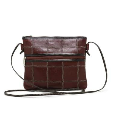 Imagem de Bolsa a tiracolo Feminina de Couro Patchwork - Relicário (Pinhão)