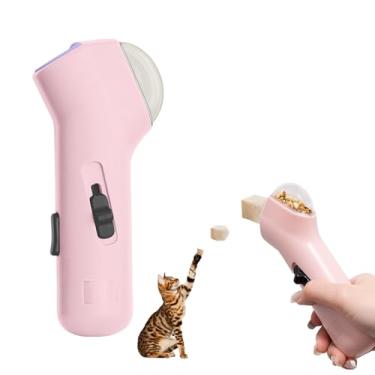 Imagem de Arma de lançamento de tratamento de animais de estimação,Atraining Dog Food Catapult,Auto Pet Food Thrower,Interactive Puppy Snack Feeder,Training Activity Dispensing Toy (Pink)