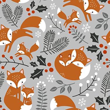 Imagem de Papel De Parede 10m Adesivo Raposinha Sala Lavável Raposa