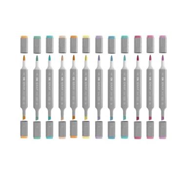 Imagem de Caneta Cis Graf Duo Brush 12 Tons Pastel