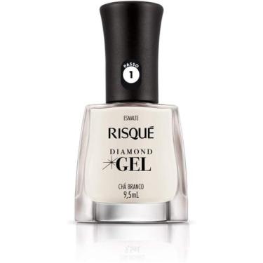 Imagem de Esmalte Risque Diamond Gel 9,5 ml - Chá Branco - Risqué