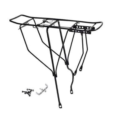 Imagem de menolana Suporte traseiro para bicicleta, assento traseiro, resistente, fácil de instalar, leve, suporte para transporte de carga, para entrega de alimentos ao, Buraco Grande