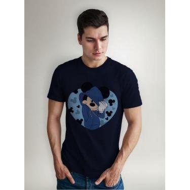Imagem de Camiseta Masculina Manga Curta Em Algodão Mickey Capuz - mistermah, Az