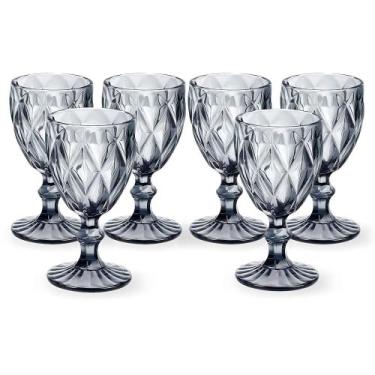 Imagem de Taça Vidro Diamante 340Ml Copo Água Suco Quality Home - Qhouse