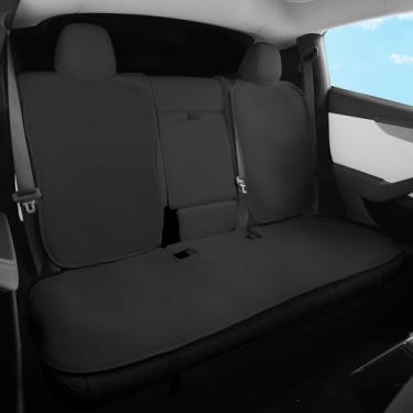 Imagem de TOPABYTE Almofada de assento traseiro para Tesla Model Y Juniper 2025 Capa de assento traseiro de carro macia e antiderrapante para acessórios da série de lançamento modelo Y, preta