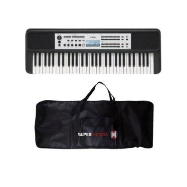 Imagem de Kit Teclado Yamaha YPT-380 Portátil Preto + Capa