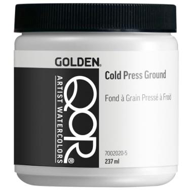 Imagem de GOLDEN QoR Watercolor Cold Press Ground, 8 oz. Jar, Professional Mediums and Grounds