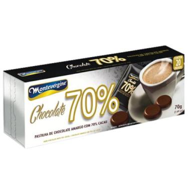 Imagem de Kit 20 Pastilhas De Chocolate, Montevérgine, 70% Cacau