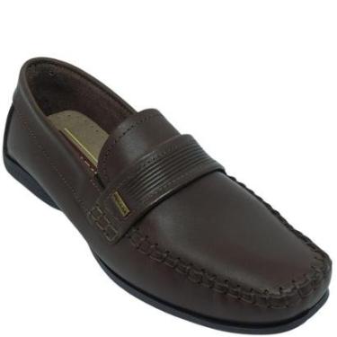 Imagem de Mocassim Pegada Masculino Couro Anilina com Solado em Borracha-Masculino