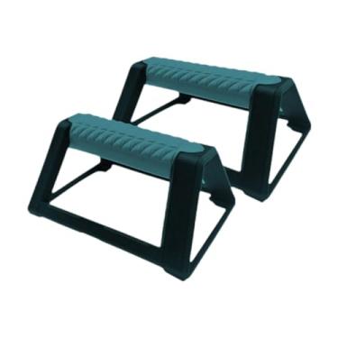 Imagem de Aymzbd Barras de Flexão de 2 Peças, Alças de Flexão, Portáteis, com Base Antiderrapante, para Músculos Do Peito em Casa, com Suporte, Azul