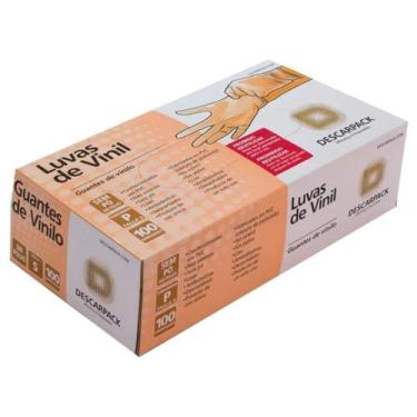 Imagem de Luva de Vinil Descartável P sem Pó - 100 Unidades Descarpack