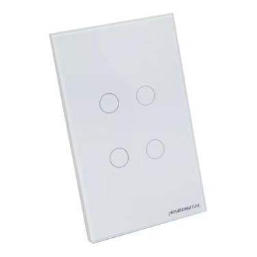 Imagem de Interruptor Inteligente Wi-Fi 4 Botões Touch NovaDigital LITE-WS4 - Branco