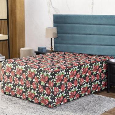 Imagem de Lençol Luva Casal Cama Conjugada Colchão e Box Malha Estampada 1 Peça 