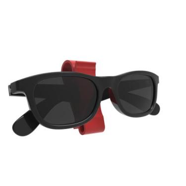 Imagem de Kit 2 Clips Porta Óculos Veicular Suporte Quebra Sol - PEKO, Vermelho