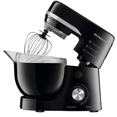 Imagem de Batedeira Planetária Mondial BP03B 12 Velocidades com Tigela 700W Preta 110v 220V