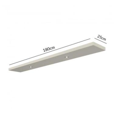 Imagem de Prateleira MDF decorativa com luzes LED e suporte invisível 180cm TB18