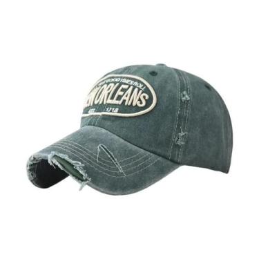 Imagem de Boné De Beisebol Vintage Unissex Em Algodão Lavado Com Bordado De Nova