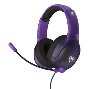 Imagem de Turtle Beach Airlite Fit Auriculares com cabo para jogos em preto e branco com licença oficial para todos os Nintendo Switch: microfone rebatível e silencioso, orelhas de conforto superior