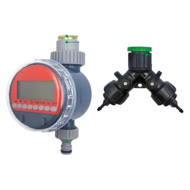 Imagem de BYYINGSUS Válvula esférica temporizador de irrigação A-utomatic LCD regador eletrônico de tanque de água irrigador para casa jardim estufa (válvula de esfera temporizador-g)