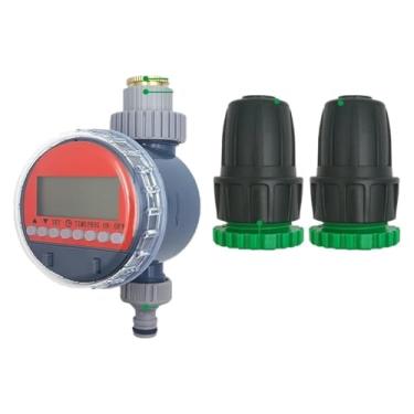 Imagem de BYYINGSUS Válvula esférica temporizador de irrigação A-utomatic LCD regador eletrônico de tanque de água irrigador para casa jardim estufa (temporizador de válvula de esfera-e)