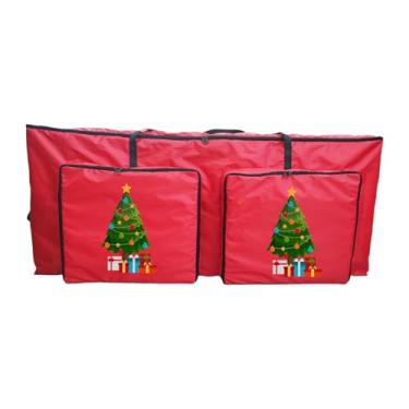 Imagem de rockible Sacola para armazenamento de árvore de Natal, com alças reforçadas, tecido Oxford, suporte para árvore de Natal, para decoração de guirlanda e, Style a