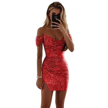 Imagem de Vestido de boas-vindas BITALY Plus Size para o concurso 2024, vermelho