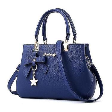 Imagem de Bolsas femininas de couro pu bolsa de ombro shell bowknot messenger ba