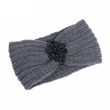 Imagem de Bandana de tricô feminina feita à mão para manter o cabelo quente - HU