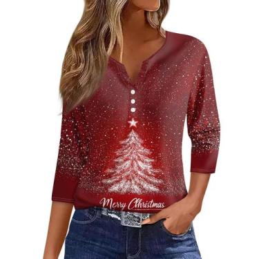 Imagem de Blusa Túnica COTECRAM, manga 3/4, decote em V, solta, plus size