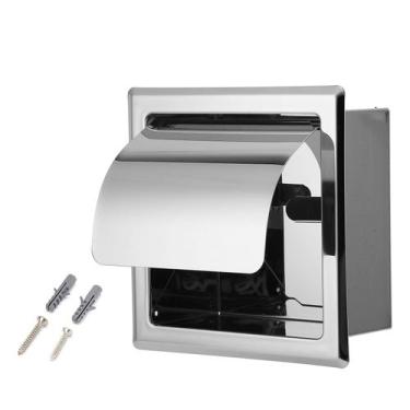 Imagem de Suporte de papel higiênico Alvinlite embutido em aço inoxidável