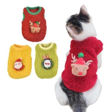 Imagem de Pacote com 3 roupas de lã para cães e gatos Fladore Pet - FLAdorepet