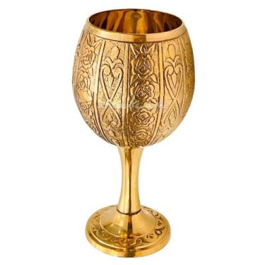 Imagem de Copo de vinho Chalice ALADEAN Vintage Medieval Brass 250mL