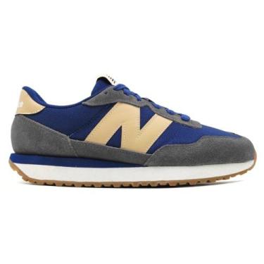 Imagem de Tênis New Balance 237v1 Masculino, 39, Marinho, Bege
