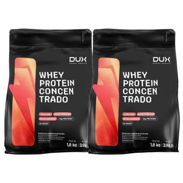 Imagem de Kit 2X Whey Protein Concentrado - 1800g Refil Sem Sabor - Dux Nutrition-Masculino