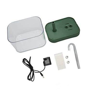 Imagem de Cryfokt Fonte de água Cat Automática Silenciosa Com Grande Capacidade de 1,5 Litros, Caixa Transparente Dispensador de água para Animais de Estimação para Viagens Curtas, Tigela de Alimentação