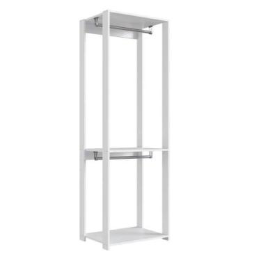 Imagem de Guarda Roupa Closet 02 Cabideiros 183x60cm Branco Proddy Branco - MILA