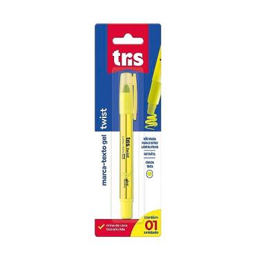 Imagem de Marca Texto Tris Gel Twist Amarelo Cartela 1 Unidade
