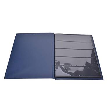 Imagem de KIMISS Livro Coleção de álbum de Selos de 10 Páginas | Porta-Selos Compacto Com 5 Linhas por Página | Ideal para Carimbos de Tamanho Regular St 400-500 (Azul)