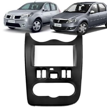 Imagem de Moldura Painel Sandero 2007 2008 2009 2010 2011 7 Pol DVD MP5 - Ecarfr