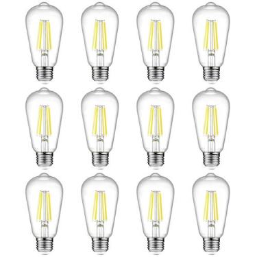Imagem de Lâmpada LED Ascher Vintage Edison 6W 4000K 700lm E26, pacote com 12