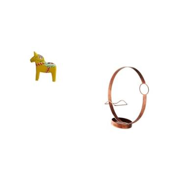 Imagem de Fenteer Escultura de Cavalo Sueco Dalecarlian E Suporte de Garrafa de Vinho de Ferro, Organizador para Decoração de Casa, Estante, Armário, Exposição E Armaze