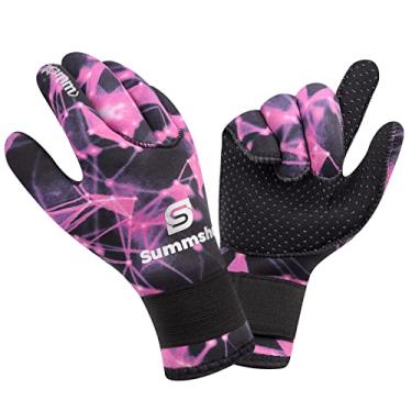 Imagem de Summshall Luvas de neoprene 3 mm térmicas luvas de mergulho antiderrapantes luvas de neoprene homem mulher luvas de pesca surf caiaque submarina snorkel