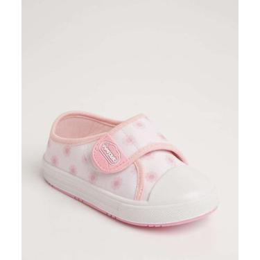 Imagem de Tênis Infantil Casual Flores tiras autocolantes Pimpolho-78081, 27, Ro