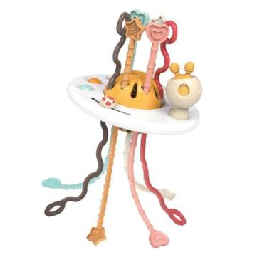 Imagem de VBESTLIFE Brinquedo Interativo Com Corda de Tração Precisa, Desenvolvimento de Habilidades Motoras para Crianças, Brinquedos de Dentição Sensorial, Meninos, Meninas, Portátil, Leve, Viagem Ao Ar