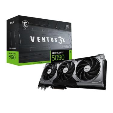 Imagem de Placa de Vídeo GeForce RTX 5090 32GB GDDR7 512bits - Ventus OC 3X - DLSS 4 - Ray Tracing - MSI
