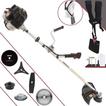 Imagem de Roçadeira Profissional Lateral Kawashima Kw43le À Gasolina 43cc 1,7hp + Faca 2 Pontas + Faca 40 Dentes + Faca 80 Dentes