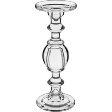 Imagem de CASTIÇAL PORTA VELA DECORATIVO HOME&CO ECO CRYSTAL 29x11x11cm TRANSPARENTE