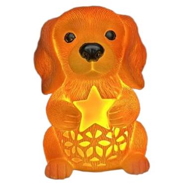 Imagem de Ioensy Luminária Noturna em Formato de Cachorrinho com LED - Decoração Natalina Criativa e Fofa para Lareira, Ideal para Ambientes Internos - Presente, Filhote de Cachorro Estrela